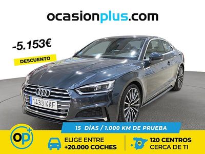 Usado Audi A5 S-Line 190 CV (139 kW) 2018 Gris / plata Coupe