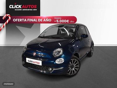 Usado Fiat 500 70 CV (51 kW) 2023 Azul Descapotable