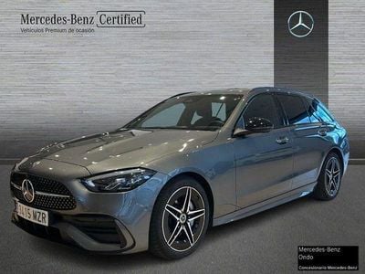 Gris selenita Usado 2025 Mercedes C220 AMG line Familiar | 46.900 € (Precio justo)