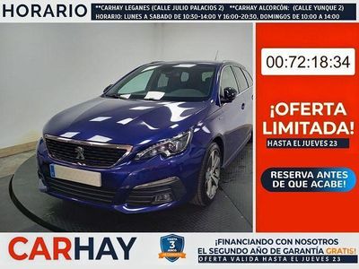 Usado Peugeot 308 SW GT-line 131 CV (96 kW) 2019 Azul Familiar