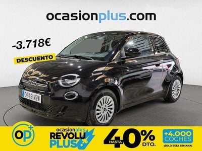 Usado Fiat 500e Action 69 kW (95 CV) 2022 Negro Utilitario
