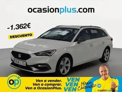Usado Seat Leon FR 150 CV (110 kW) 2021 Blanco Familiar