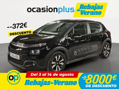 Usado Citroën C3 Feel 99 CV (72 kW) 2017 Negro Berlina