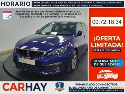 Usado Peugeot 308 SW GT-line 131 CV (96 kW) 2019 Azul Familiar