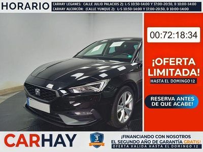 Usado Seat Leon FR 150 CV (110 kW) 2021 Negro Berlina