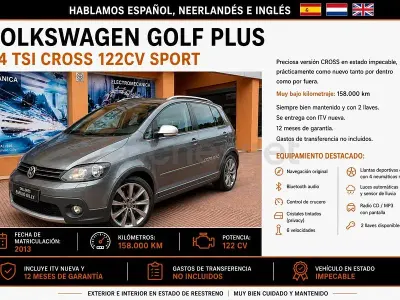 Usado VW Golf Plus Cross Sport 122 CV (89 kW) 2013 Gris / plata Monovolumen
