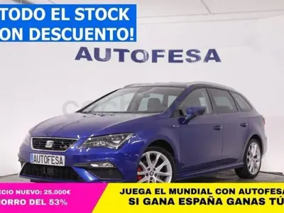 Usado Seat Leon FR 130 CV (95 kW) 2019 Azul Familiar