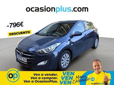 Usado Hyundai i30 90 CV (66 kW) 2016 Azul