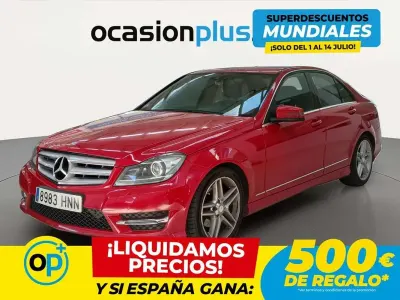 Usado Mercedes C220 Avantgarde 170 CV (125 kW) 2013 Rojo Berlina
