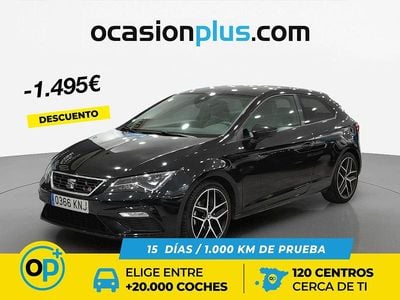 Usado Seat Leon FR 125 CV (91 kW) 2018 Negro Utilitario