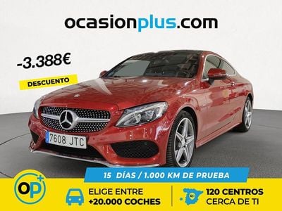 Usado Mercedes C220 AMG 170 CV (125 kW) 2016 Rojo Coupe
