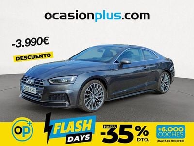 Usado Audi A5 S-Line 190 CV (139 kW) 2018 Gris Coupe