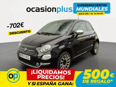 Usado Fiat 500 Lounge 69 CV (50 kW) 2017 Negro Utilitario