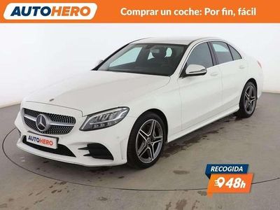 Usado Mercedes C200 AMG line 160 CV (117 kW) 2019 Blanco Berlina