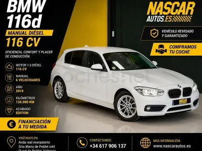 Usado BMW 116 116 CV (85 kW) 2019 Blanco Utilitario