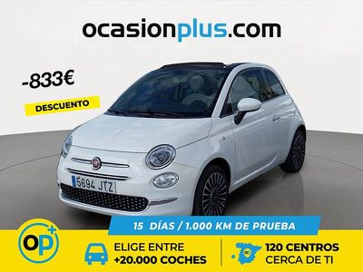 Usado Fiat 500 Lounge 69 CV (50 kW) 2016 Blanco Descapotable
