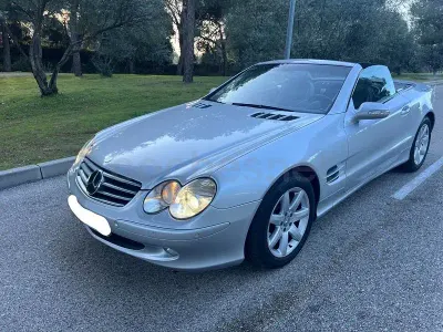 Usado Mercedes SL500 306 CV (225 kW) 2002 Gris / plata Descapotable
