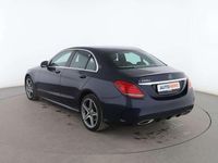 Usado Mercedes C220 AMG line 171 CV (125 kW) 2018 Azul Berlina