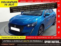 Usado Peugeot 208 Allure 100 CV (73 kW) 2021 Azul Utilitario