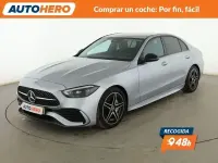 Usado Mercedes C220 AMG line 200 CV (147 kW) 2021 Gris Berlina