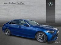 Usado Mercedes C220 AMG line 200 CV (147 kW) 2022 Spektral blue  metallic paint Berlina