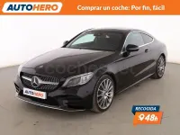 Usado Mercedes C200 AMG line 184 CV (135 kW) 2020 Negro Coupe