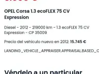 Usado Opel Corsa Expression 75 CV (55 kW) 2012 Blanco Utilitario