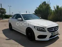 Usado Mercedes C220 AMG line 170 CV (125 kW) 2015 Blanco Berlina