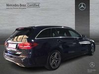 Usado Mercedes C200 AMG line 184 CV (135 kW) 2019 Azul Familiar