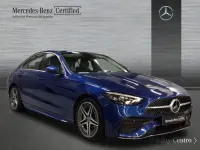 Usado Mercedes C220 AMG line 200 CV (147 kW) 2022 Spektral blue  metallic paint Berlina