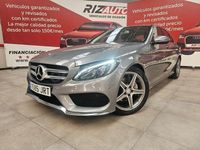 Usado Mercedes C220 AMG line 170 CV (125 kW) 2016 Gris / plata Berlina