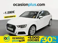 Usado Audi A3 S-Line 116 CV (85 kW) 2019 Blanco Berlina