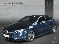 Usado Mercedes A180 AMG line 136 CV (100 kW) 2022 Azul denim Berlina