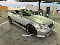 Usado Mercedes SLK200 136 CV (100 kW) 1999 Gris / plata Descapotable