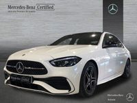 Usado Mercedes C220 AMG line 200 CV (147 kW) 2021 Blanco polar