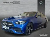 Usado Mercedes C220 AMG line 200 CV (147 kW) 2022 Azul Berlina