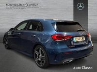 Usado Mercedes A200 AMG line 150 CV (110 kW) 2021 Azul denim Berlina
