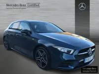Usado Mercedes A200 AMG line 150 CV (110 kW) 2021 Azul denim Berlina