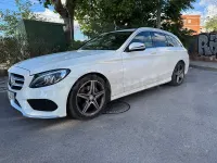 Usado Mercedes C220 AMG line 170 CV (125 kW) 2016 Blanco Familiar