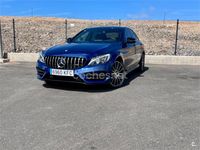 Usado Mercedes C220 AMG line 170 CV (125 kW) 2017 Azul Berlina