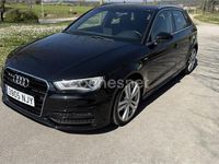 Usado Audi A3 S-Line 125 CV (91 kW) 2014 Negro Berlina