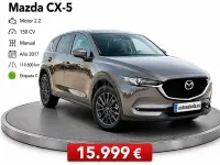 Usado Mazda CX-5 Style 150 CV (110 kW) 2017 Gris / plata SUV
