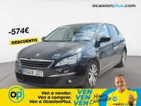 Usado Peugeot 308 Style 110 CV (80 kW) 2017 Negro Utilitario