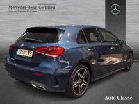 Usado Mercedes A200 AMG line 150 CV (110 kW) 2021 Azul denim Berlina