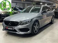 Usado Mercedes C220 AMG line 170 CV (125 kW) 2015 Gris / plata Familiar