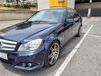 Usado Mercedes C200 Avantgarde 136 CV (100 kW) 2012 Azul Berlina
