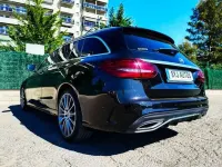 Usado Mercedes C180 AMG line 156 CV (114 kW) 2020 Negro Familiar