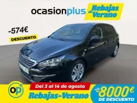 Usado Peugeot 308 Style 110 CV (80 kW) 2017 Negro Utilitario