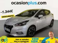 Usado Nissan Micra Acenta 92 CV (67 kW) 2021 Plateado Utilitario