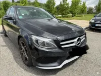 Usado Mercedes C220 AMG line 170 CV (125 kW) 2017 Negro Berlina